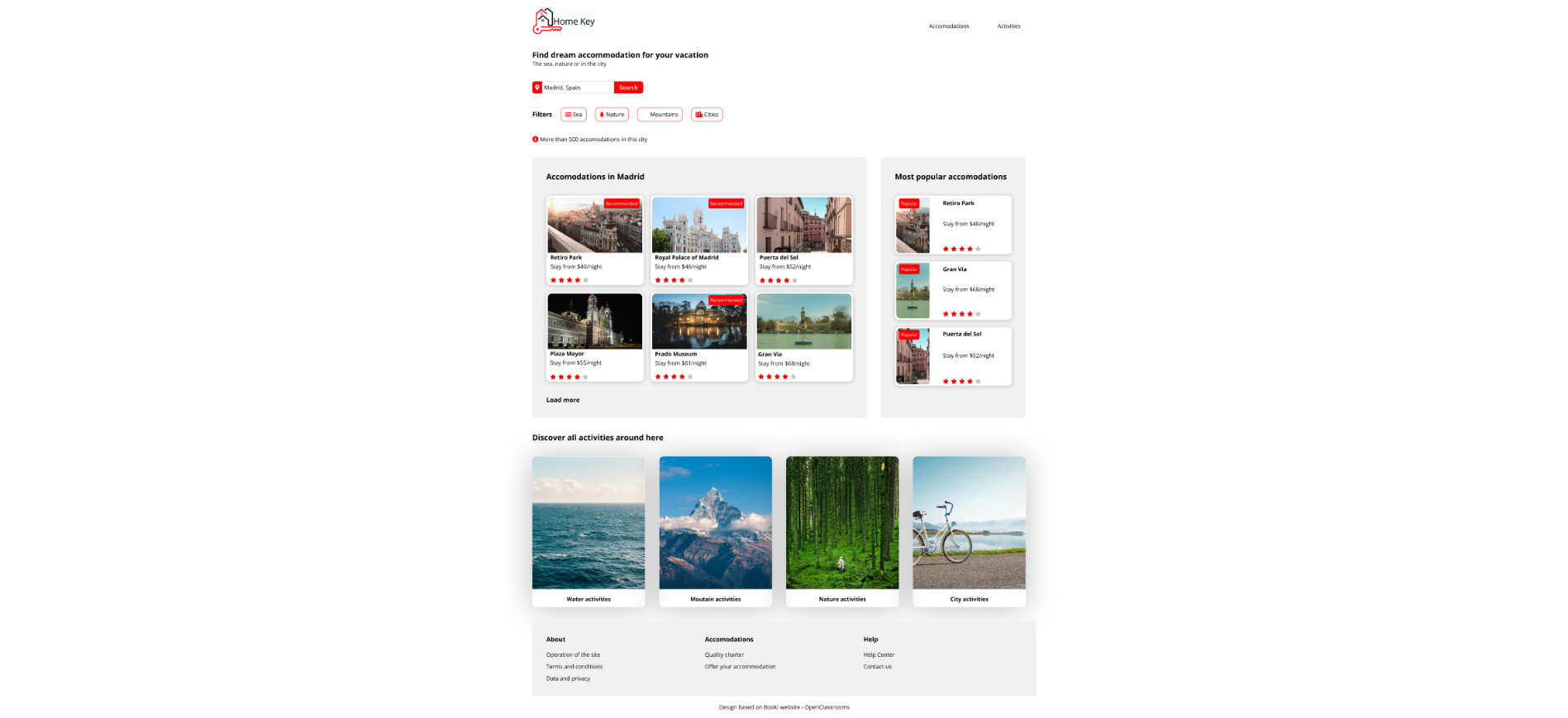 Screen site Homekey